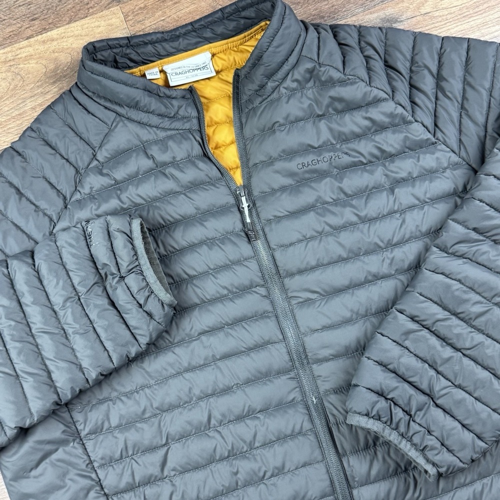Craghoppers Mens Gray‎ Thermo Elite Down Fill Zip Front Jacket Size XL